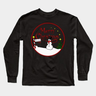 Merry Christmas snow man Long Sleeve T-Shirt